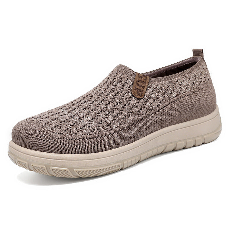 Damen Strick Slip-On Schuhe mit elastischem Obermaterial R&B