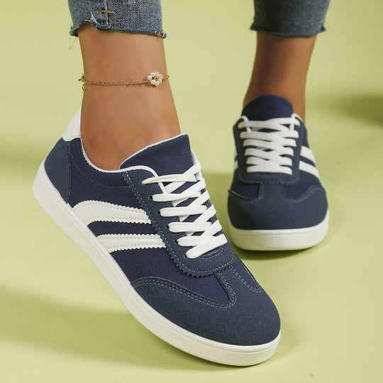 Damen Modische Sneakers im sportlichen Design mit Kontraststreifen R&B