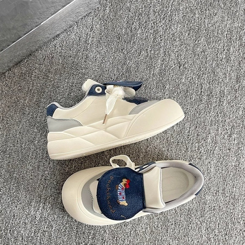 Damen Verspielte Sneakers mit tierischen Applikationen und komfortablem Klettverschluss