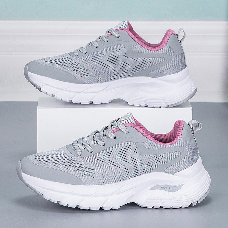 Damen Sportliche Laufschuhe mit atmungsaktivem Mesh-Obermaterial und stoßdämpfender Sohle R&B