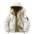 Herren Winterjacke mit multifunktionalen Taschen und verstellbarem Kapuzenkragen