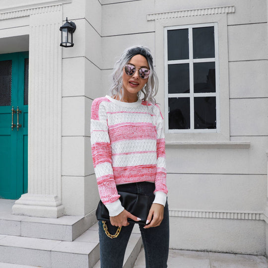 Damen Urbaner Strickpullover mit strukturiertem Muster R&B