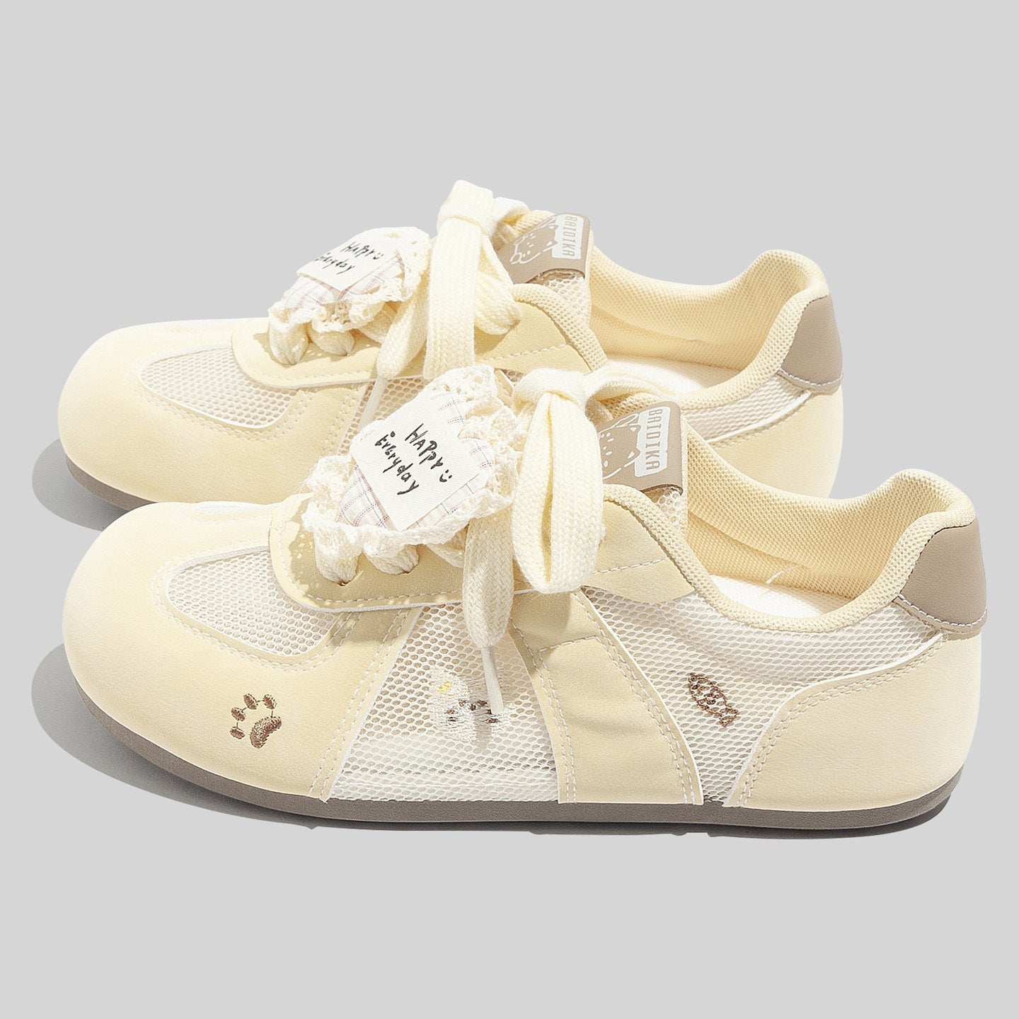 Damen Sportliche Sneakers mit niedlichem Tiermotiv und atmungsaktiver Mesh-Oberfläche