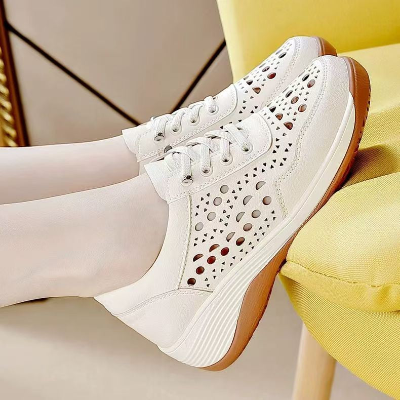 Damen Luftige Sneakers mit modischen Lochmustern und bequemer Dämpfung R&B