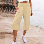 Damen Elegante Culottes mit dehnbarem Bund und Taschen R&B