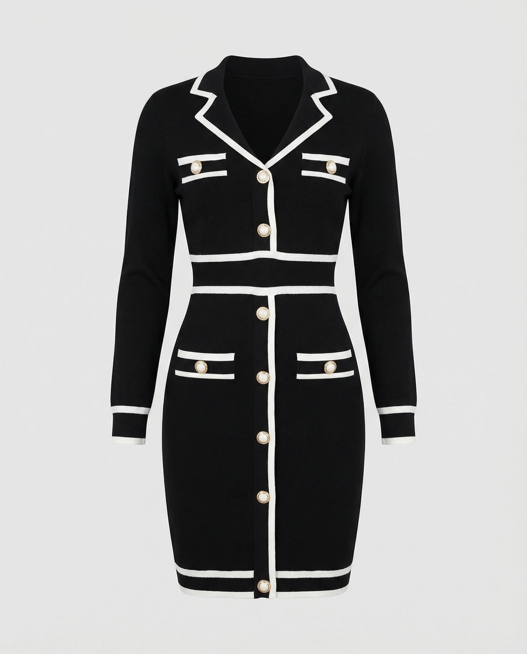 Strickkleid Im Blazer Stil Damen