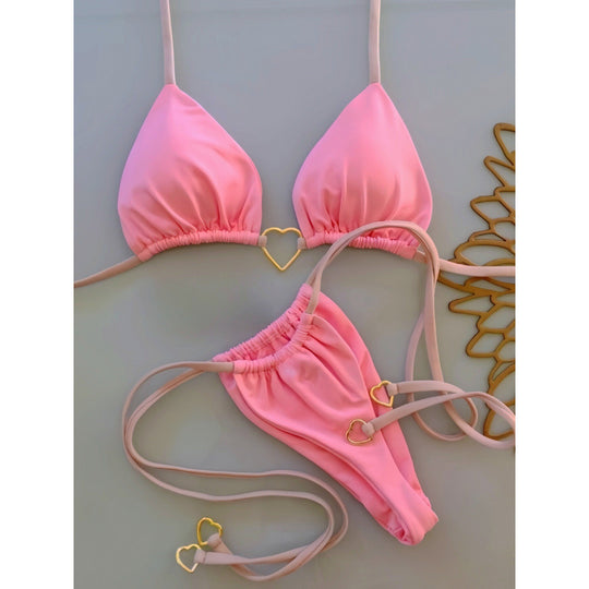 Damen Triangel-Bikini mit Herz-Detail R&B