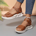 Damen Sportliche Sandalen mit bequemer Fußbettung und modischem Plateau R&B