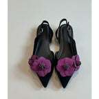Damen Slingback Pumps mit floralem Design R&B