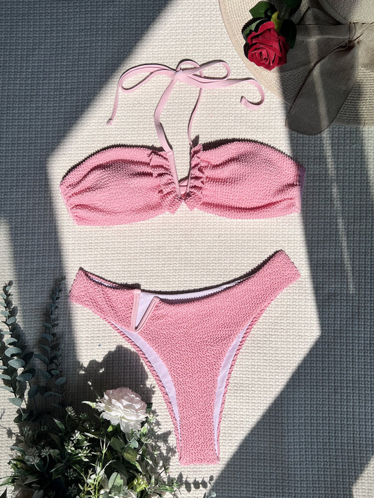 Damen Bandeau-Bikini mit raffinierten Rüschendetails R&B
