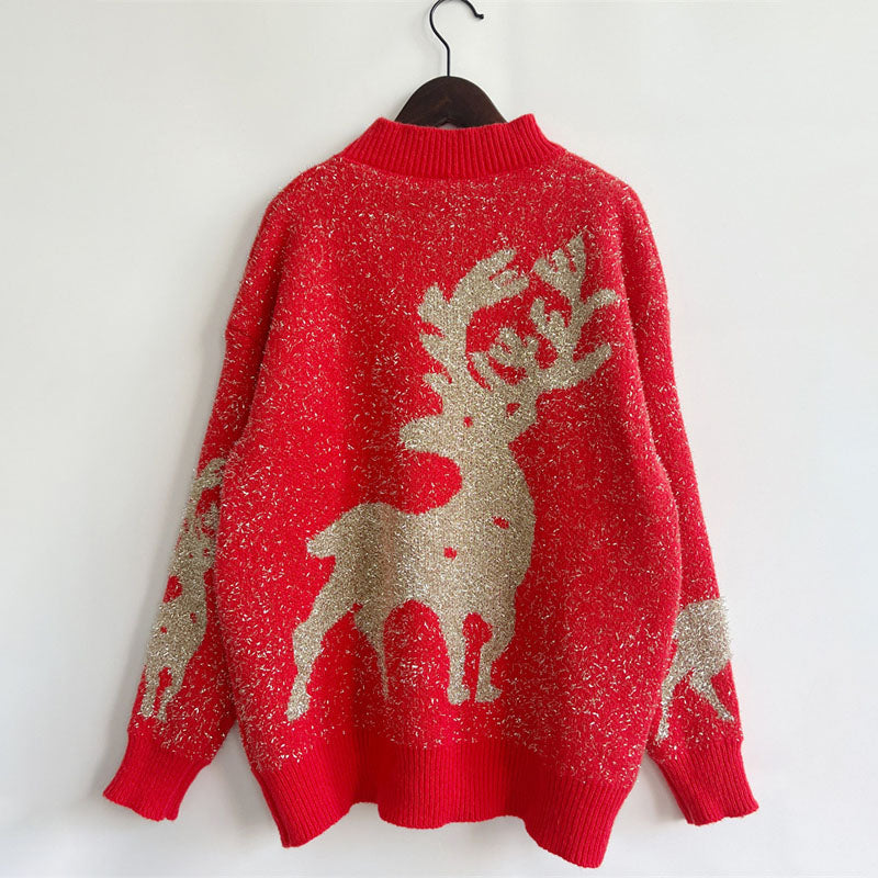 R&B | Weihnachtlicher Strickpullover Mit Festlichem Motiv