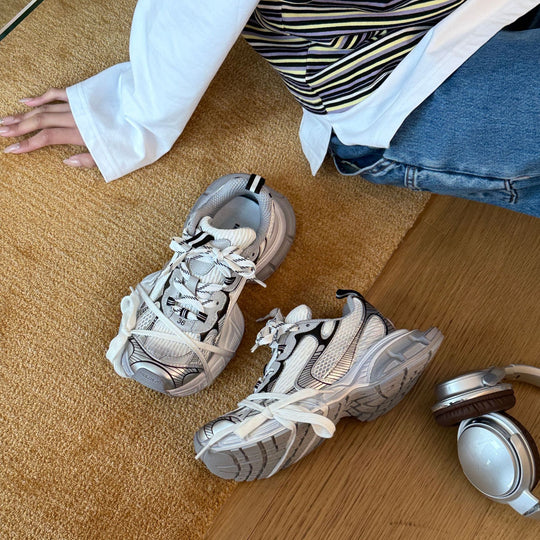 Damen Sportliche Sneakers im modernen Chunky-Design mit atmungsaktiver Obermaterialkombination und rutschfester Sohle R&B