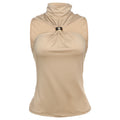Damen elegantes Top mit hohem Kragen und schlichtem Design R&B