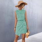 Damen Midikleid mit seitlichem Knoten R&B