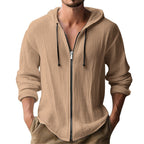 Herren lässige Kapuzenjacke mit Reißverschluss R&B