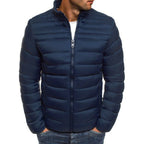 Herren modische Steppjacke mit hohem Kragen und seitlichen Reißverschlusstaschen R&B