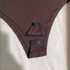 Damen Langarm Bodysuit mit Rippstruktur und tiefem U-Bootausschnitt R&B