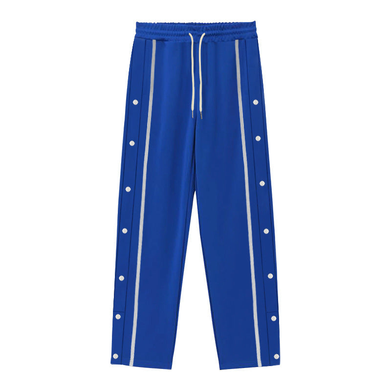 Herren Sportliche Trainingshose mit seitlichen Druckknopfdetails R&B