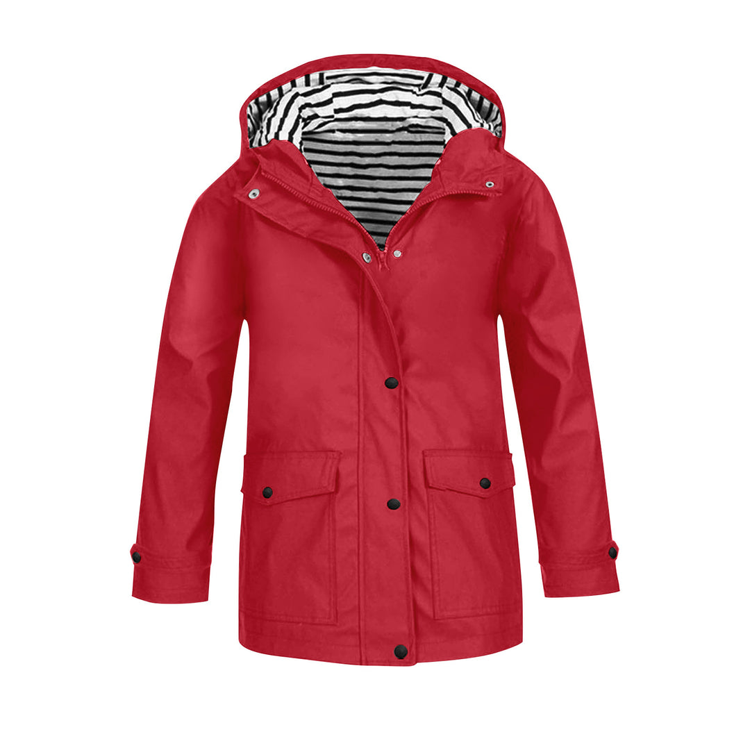 Damen wetterfeste Parkajacke mit praktischen Taschen und verstellbarem Kapuzenkragen R&B