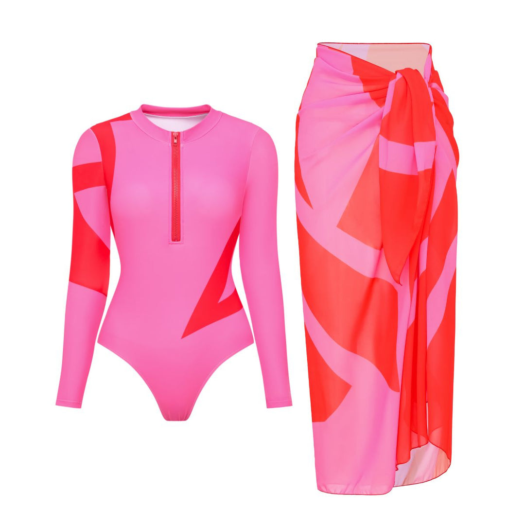 Damen Einseitiger Badeanzug mit Rüschendetails R&B