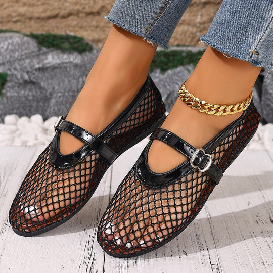 Damen Netzschuhe mit elegantem Riemen R&B