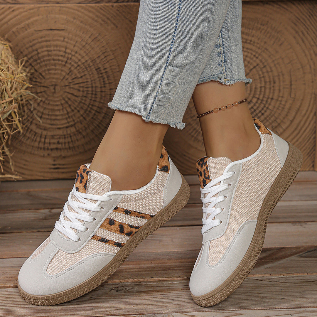 Damen Sneakers im modischen Leo-Design mit komfortabler Sohle R&B