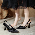 Damen Slingback-Pumps mit elegantem spitz zulaufendem Design und komfortablem Riemen