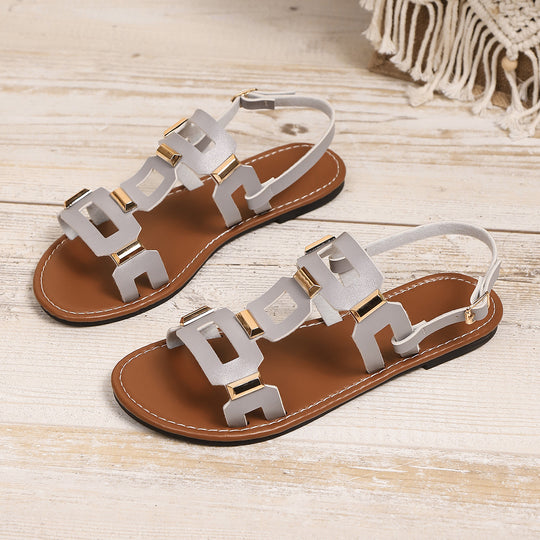Damen elegante Sandalen mit modischen Schnallen R&B