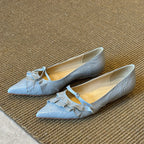 Damen spitze Ballerinas mit dekorativem Schleifendetail R&B