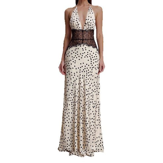 Damen Elegantes Abendkleid mit Spitzeneinsatz R&B