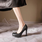 Damen elegante Pumps mit Blockabsatz R&B