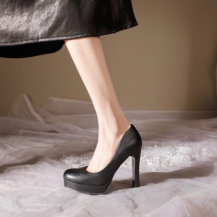 Damen elegante Pumps mit Blockabsatz R&B