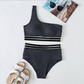 Damen asymmetrisches Bikini-Set mit elastischen Bändern R&B