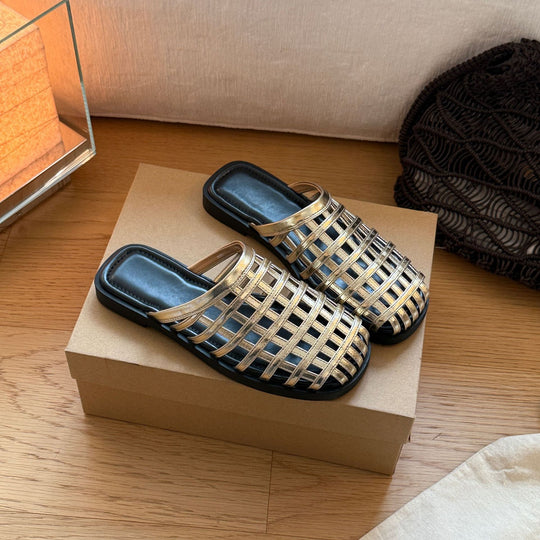 Damen Schicke Riemensandalen im modernen Flechtdesign R&B