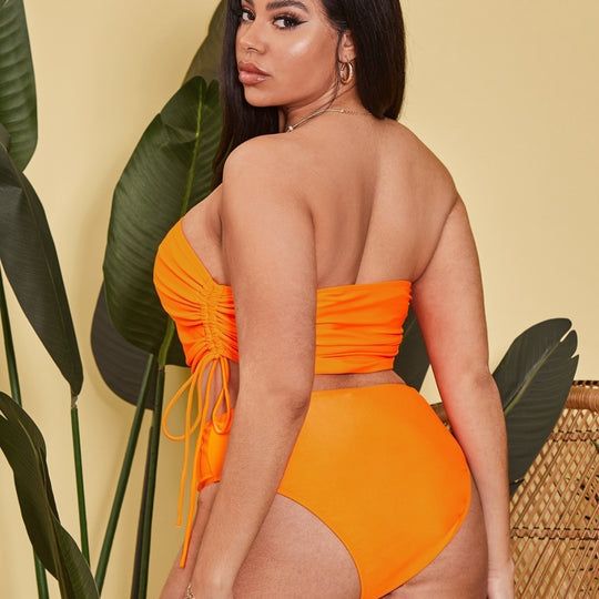 Damen Tankini-Set mit verstellbarem Wickel-Top und hochgeschnittenen Shorts R&B