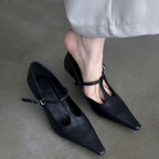 Damen elegante Slingback-Pumps mit modischem Schlitzdesign R&B