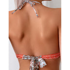 Damen Bikini-Set mit hohem Bund und verspieltem Design R&B