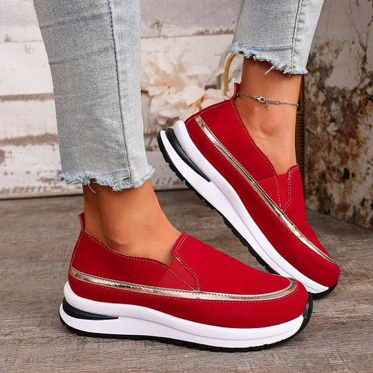 Damen Slip-On Sneakers mit modernem Design und stoßdämpfender Sohle R&B