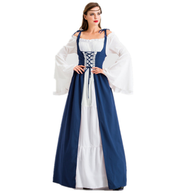 Damen historisches Märchenkleid mit elegantem Oberteil und ausgestellten Ärmeln R&B