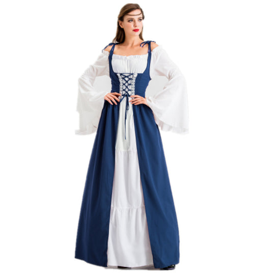 Damen historisches Märchenkleid mit elegantem Oberteil und ausgestellten Ärmeln R&B