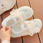 Damen Sportliche Sneaker mit atmungsaktivem Mesh-Obermaterial und dekorativen Schleifen