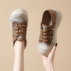 Damen modische Plateausneaker mit atmungsaktivem Obermaterial R&B