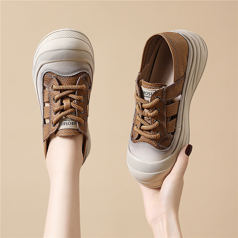 Damen modische Plateausneaker mit atmungsaktivem Obermaterial R&B