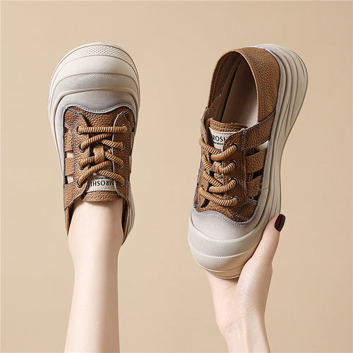 Damen modische Plateausneaker mit atmungsaktivem Obermaterial R&B
