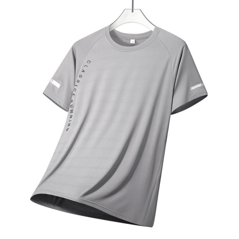 Herren nan atmungsaktives Funktionslaufshirt mit Raglanärmeln und reflektierenden Akzenten R&B