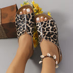 Damen Modische Mokassins mit Leopardenmuster R&B