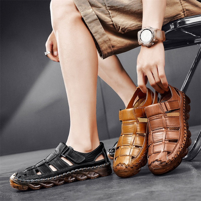 Damen Bequeme Lederfreizeitschuhe mit verstellbarem Klettverschluss R&B
