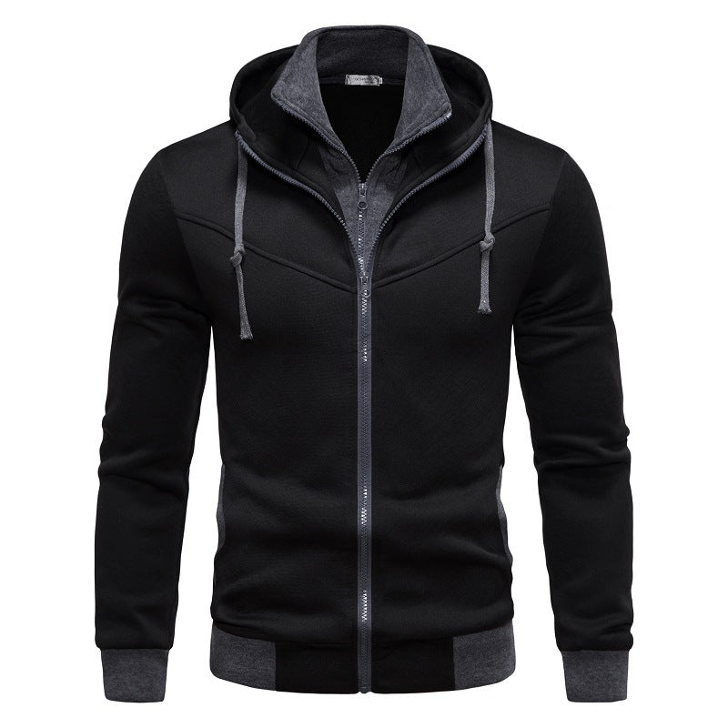 Herren sportliche Kapuzenjacke mit modernem Schnitt und praktischen Reißverschlusstaschen R&B