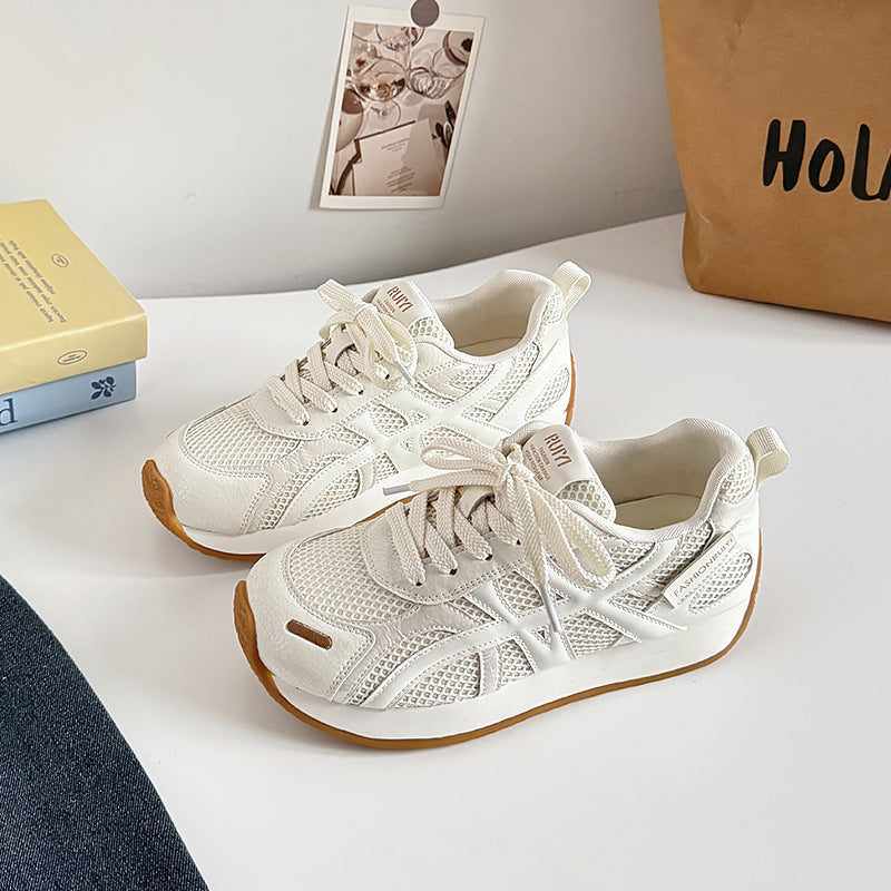 Damen Sportliche Sneakers mit atmungsaktiver Mesh-Oberfläche