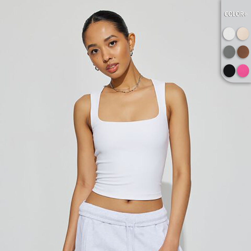 Damen cropped Body mit breiten Trägern und figurbetontem Schnitt R&B